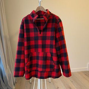 Buffalo Plaid 3/4 zip sweater